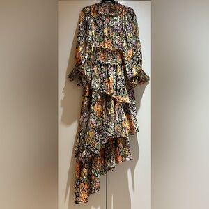 Elliatt Astrid Long-Sleeve Mock-Neck Asymmetrical Midi Dress
New without tags